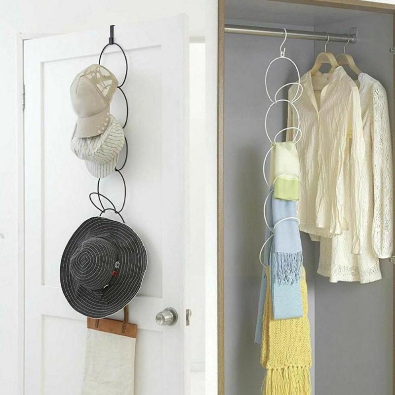 

Hangers & Racks Hat Storage Hook Behind The Door, Multi-purpose Iron Finishing And Coat, Hanger Material Scarf U7a0