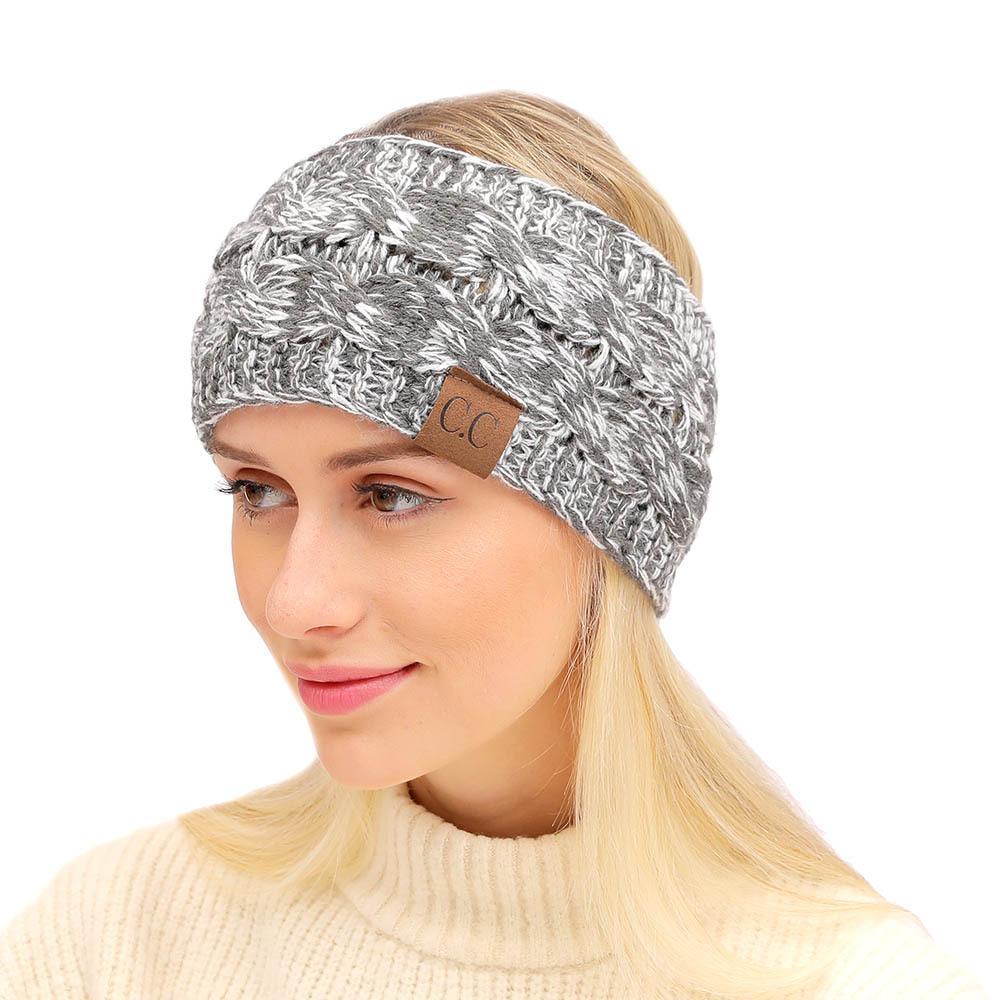 

CC Hairband Colorful Knitted Crochet Twist Headband Winter Ear Warmer Elastic Hair Band Wide Hair Accessories, Customize
