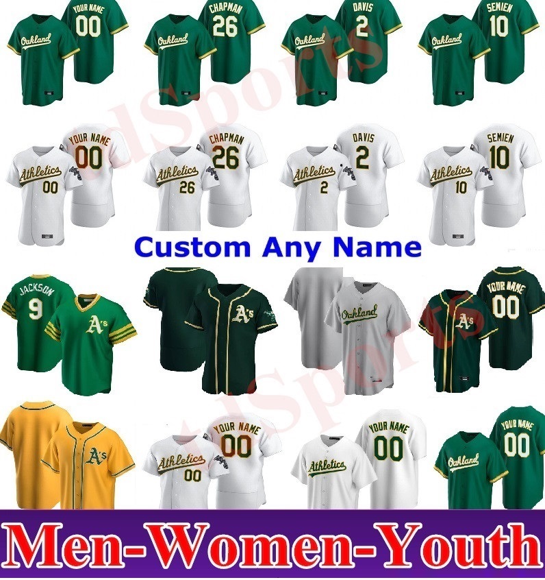 

2021 Oakland 28 Matt Olson Jersey 26 Chapman Reggie Jackson 24 Rickey Henderson Mike Fiers Khris Davis Baseball Jerseys, Blue;black