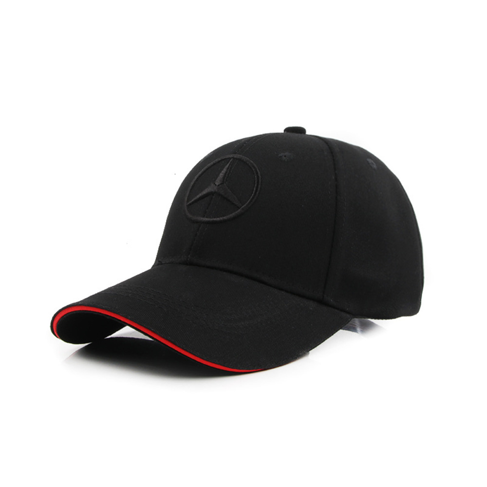 

snapbacks Sunshade and sunscreen stereo embroidery Mercedes Benz Baseball cap driver's hat, Black;white