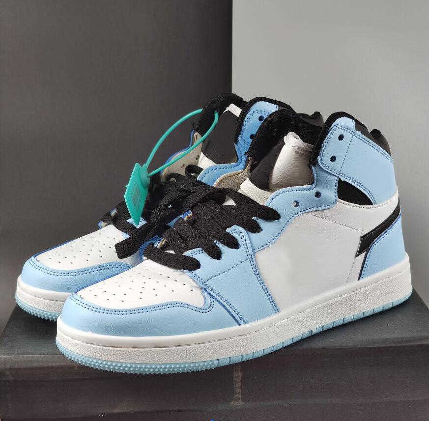 

Jumpman 1s basketball Shoes 1 University blue UV reactive pollen dark mocha hyper royal seafoam UNC twist men women Sneakers, Customize