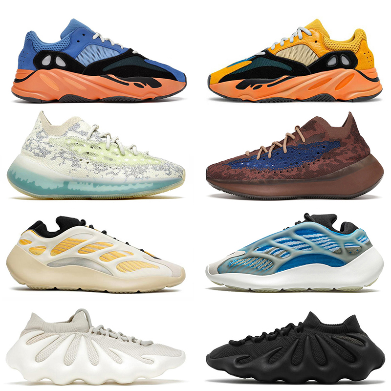 

Top Fashion Women Mens Trainers Running Shoes Kanye West Yeezy Boost 700 V2 Bright Blue Enflamme Amber Alien 380 V3 Azael 450 Cloud White Da
