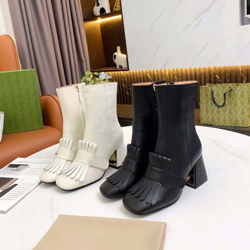 

Women Knee Boots Designer High Heels Ankle Boot Real Leather shoes Fashion shoe Winter Fall with box EU:35-41 By shoe02 02, #10