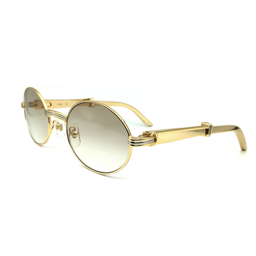 

high quality Luxury Brand Designer Carter Glasses Men Stainless Steel Optical Frame Gold Sunglasses For Women Round Mens Sunglass