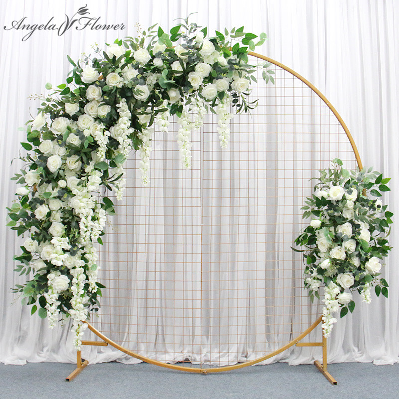 

Custom European wedding arch decor artificia fower wrought iron wedding props fake fower row wedding background fower wa, 36cm flower 01