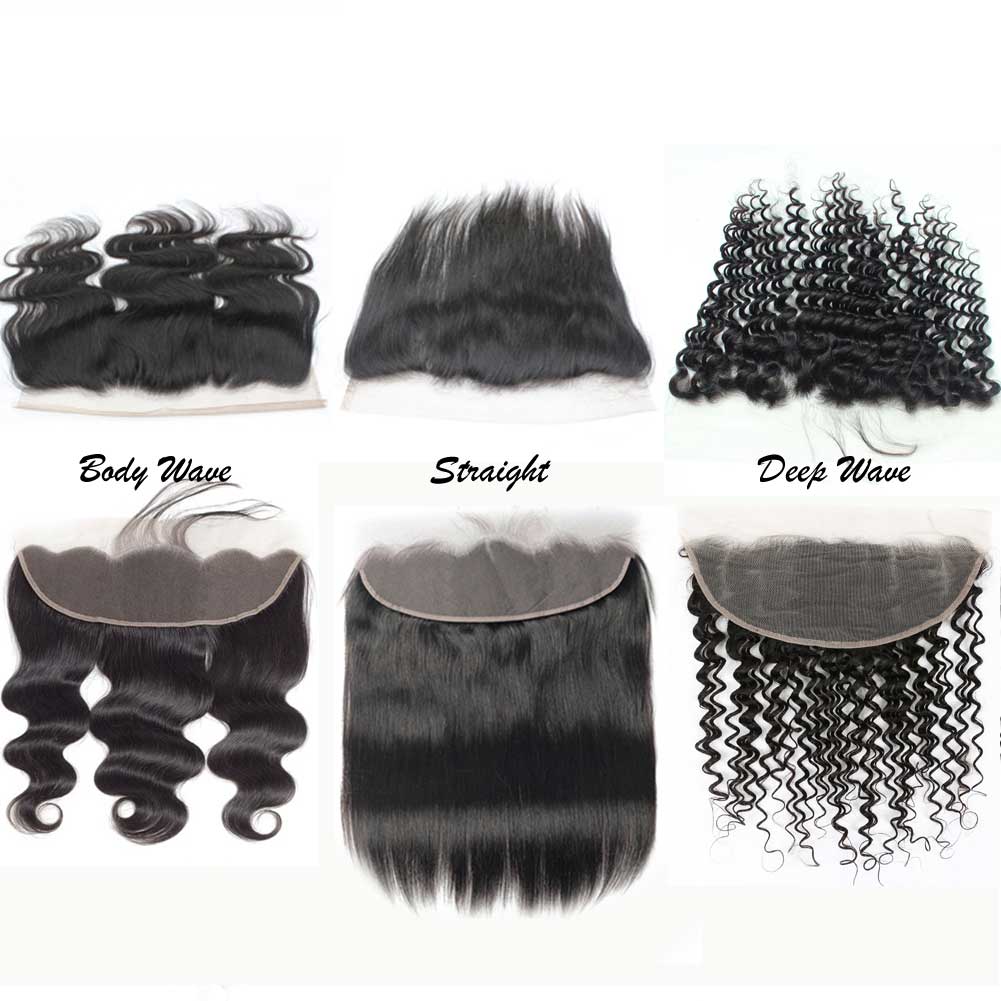 

5pcs/lot Real HD Transparent 13X4 Laces Virgin Brazilian Human Hair Swiss Invisiable Lace Frontal 1B Nautral Black 150% Density Small Knots Wholesale