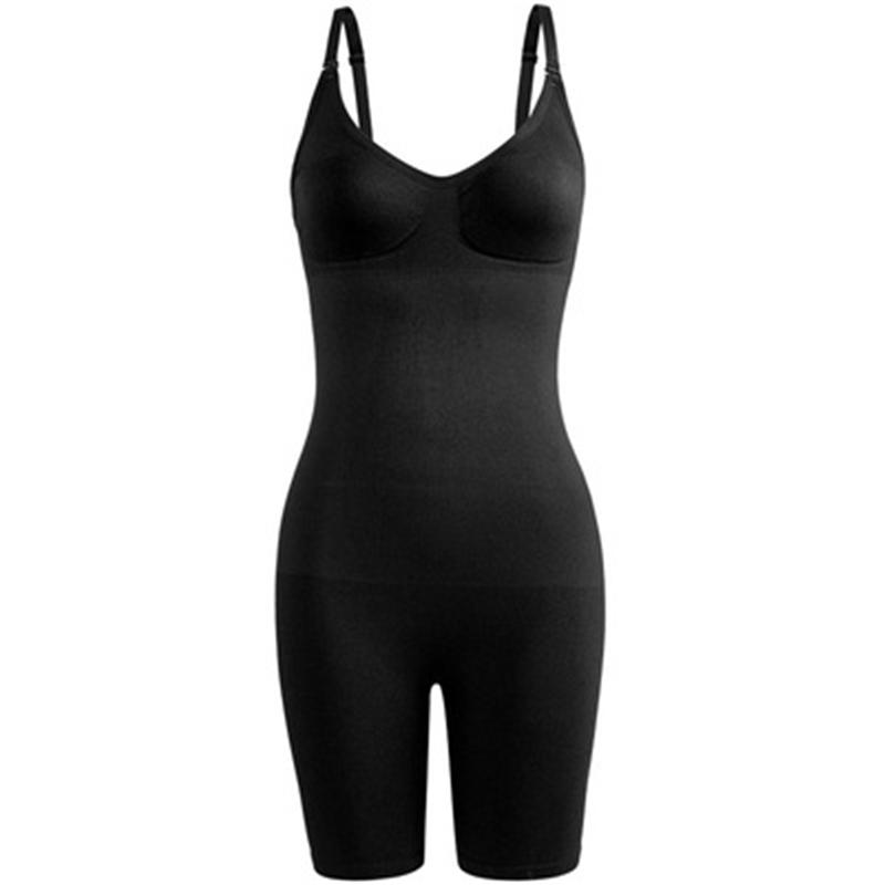 

Women's Shapers Top Ranked Plus Size Shapewear Knee Thigh Length Fajas Para Postura, Black