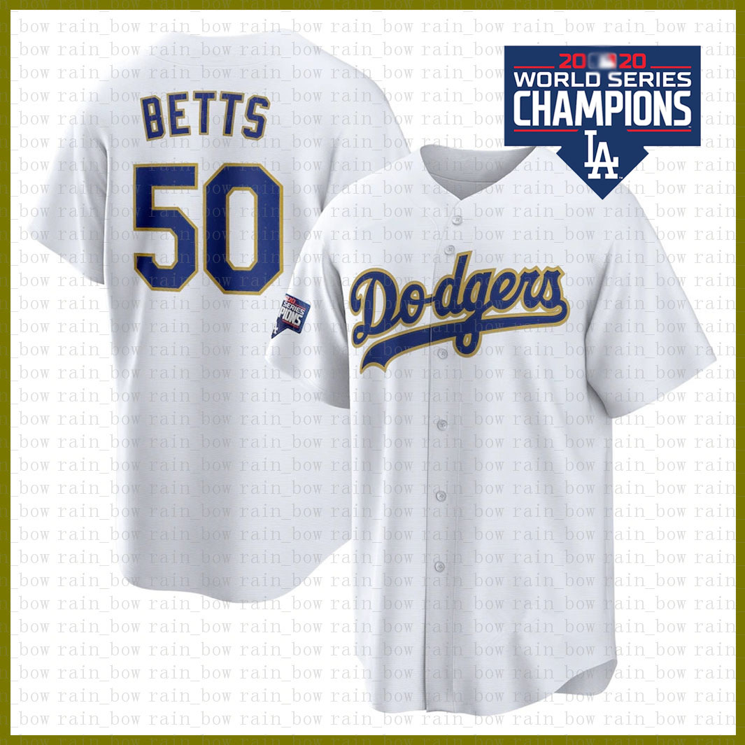 

White/Gold 2021 Gold Program Replica Player Jersey Los Mens Angeles Women Dodgers Custom 50 Mookie Betts 27 Trevor Bauer 22 Clayton Kershaw, Blue;black