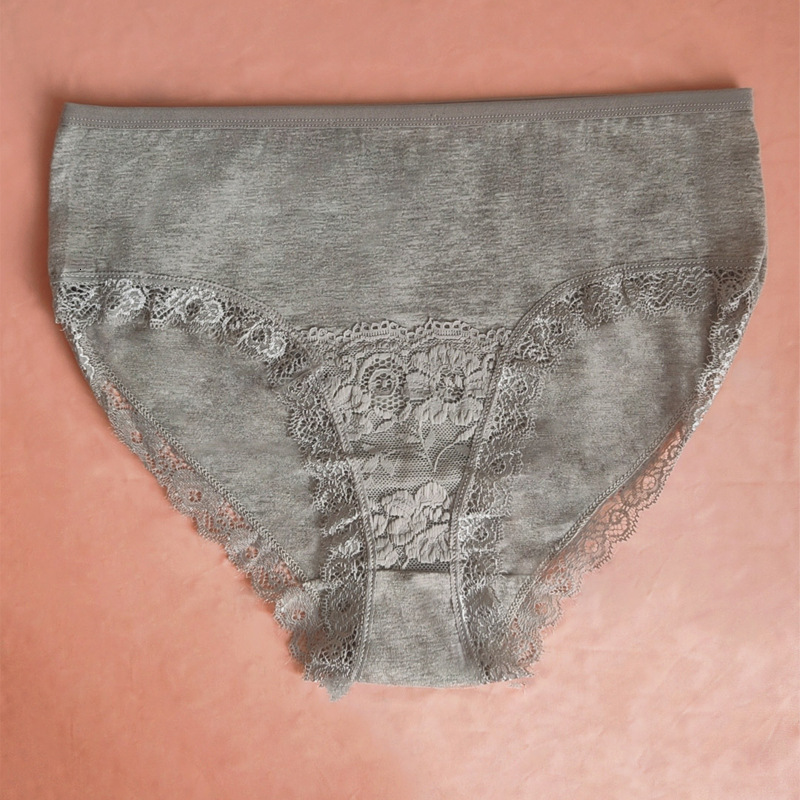 

Panties Large size cotton seamless women's underwear one piece low waist sexy production customized, Black;pink