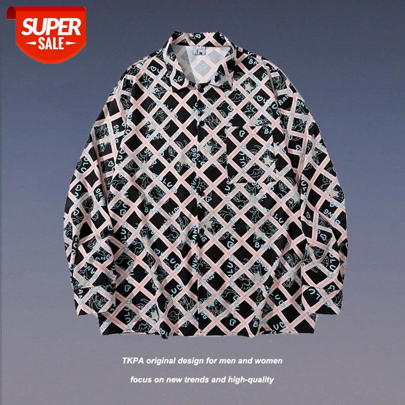 

TKPA country dark black full print loose casual couple long-sleeved shirts for men and women #4r4Z, White;black