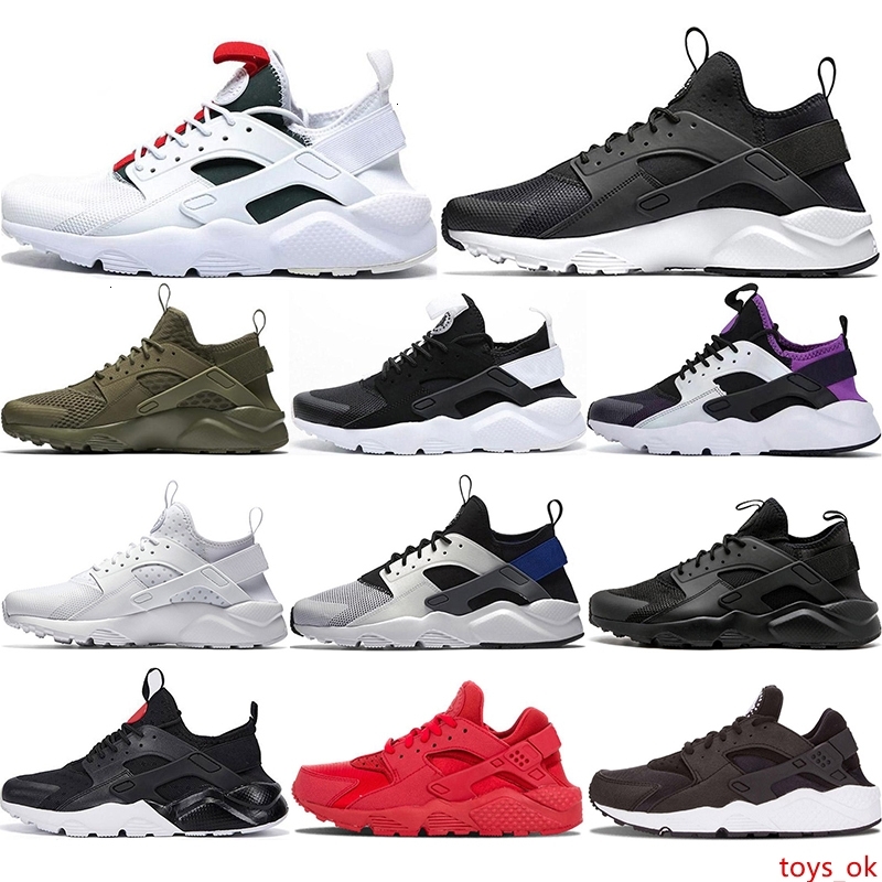 

New huarache IV 4.0 1.0 mens shoes triple black white red silver huaraches men trainers women sports sneaker 36-45
