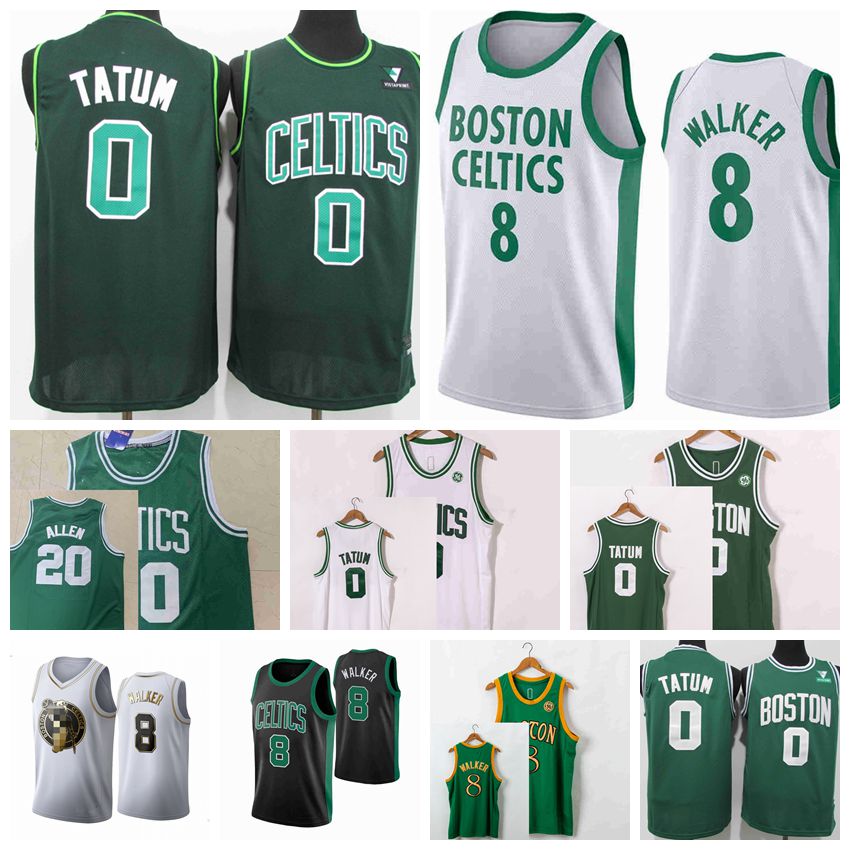 

Boston Celtics MEN NCAA Kemba 8 Walker Jersey Jayson 0 Tatum Pierce 20 Allen Basketball Jerseys City Swingman Edition White Green, Black;red