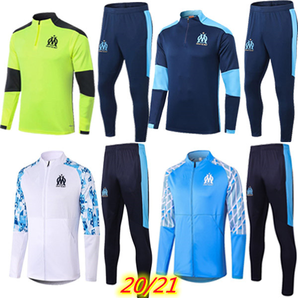 

2021 OM Marseille soccer jersey jacket training suit 20 21 marseilles de foot CABELLA PAYET THAUVIN BENEDETTO tracksuit S-XXL