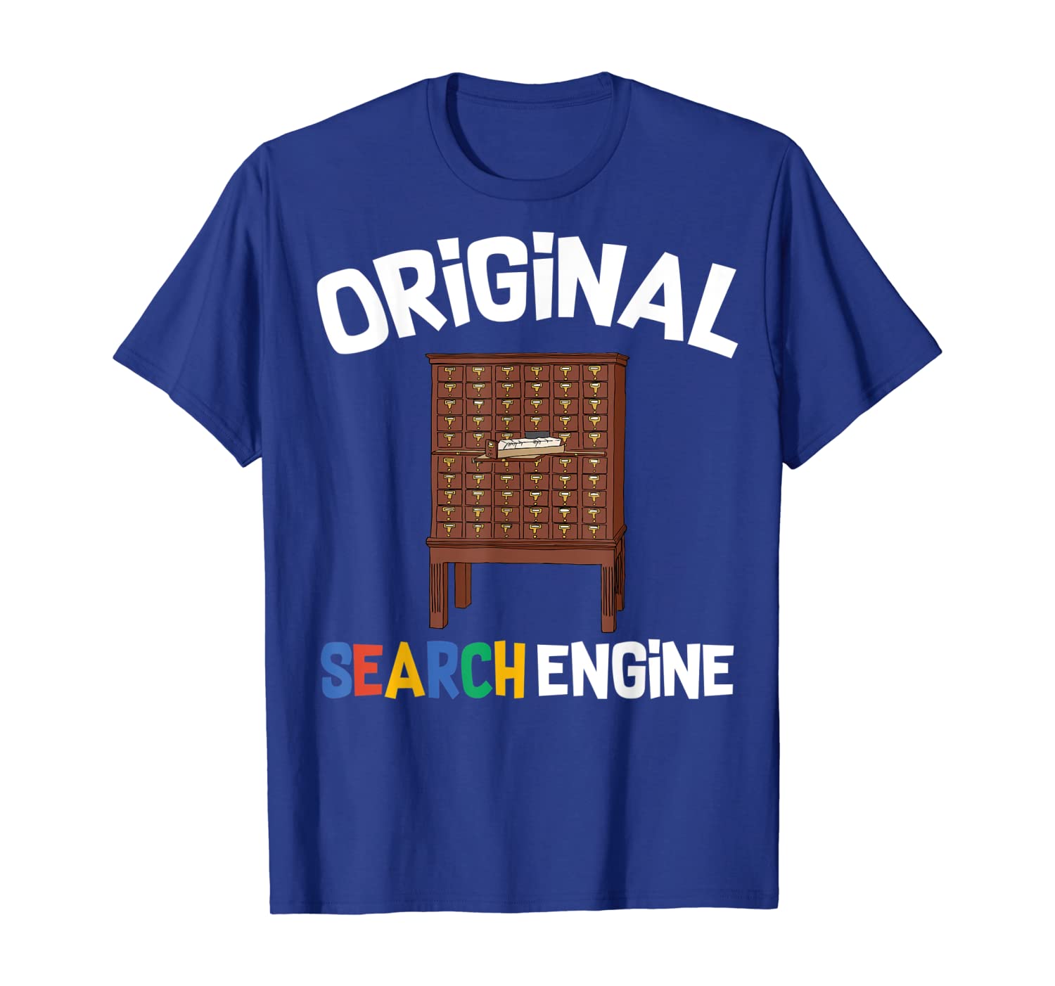 

Librarian Shirt - The Original Search Engine - Library Tees, White;black