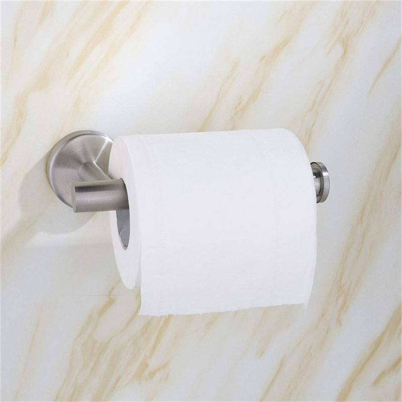

Toilet Paper Holders Steel Bathroom Hardware Fixture Roll Holder Hole-free Towel