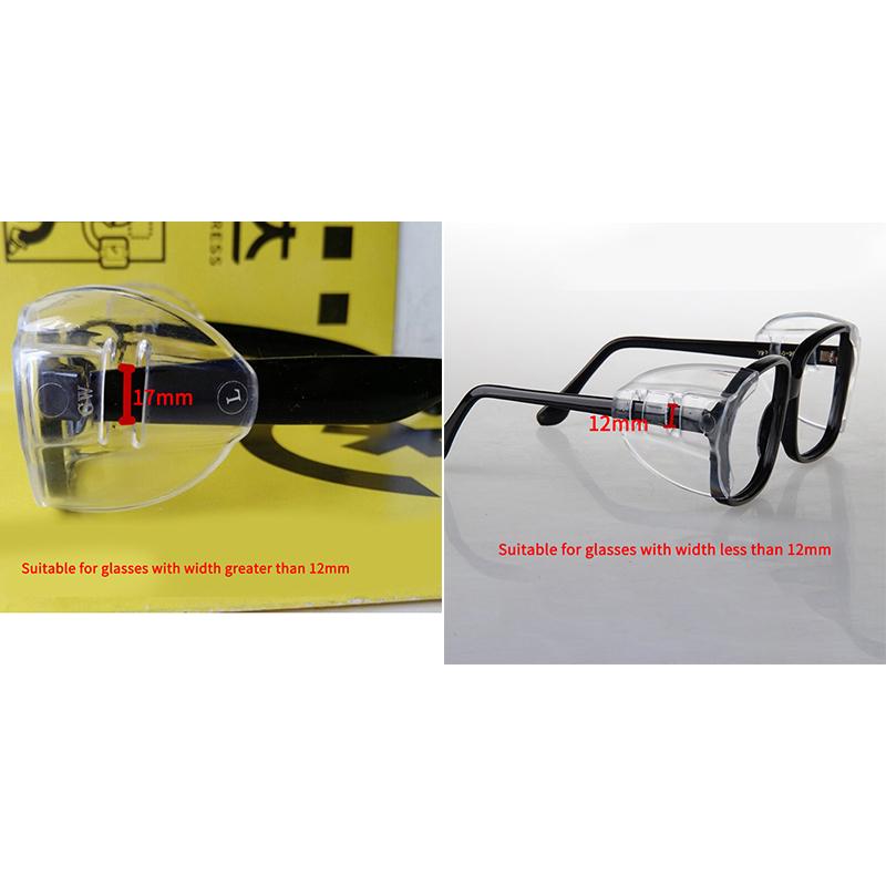 

Fashion Sunglasses Frames 1 Pair Glasses Side TPU Clear Protective Covers Flap Protector, Black