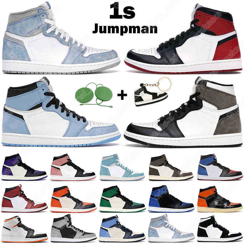 

men women 1s basketball shoes 1 high OG Electro Orange Shadow 2.0 Hyper Royal Chicago Cactus Jack mens trainers sports sneakers, White shadow