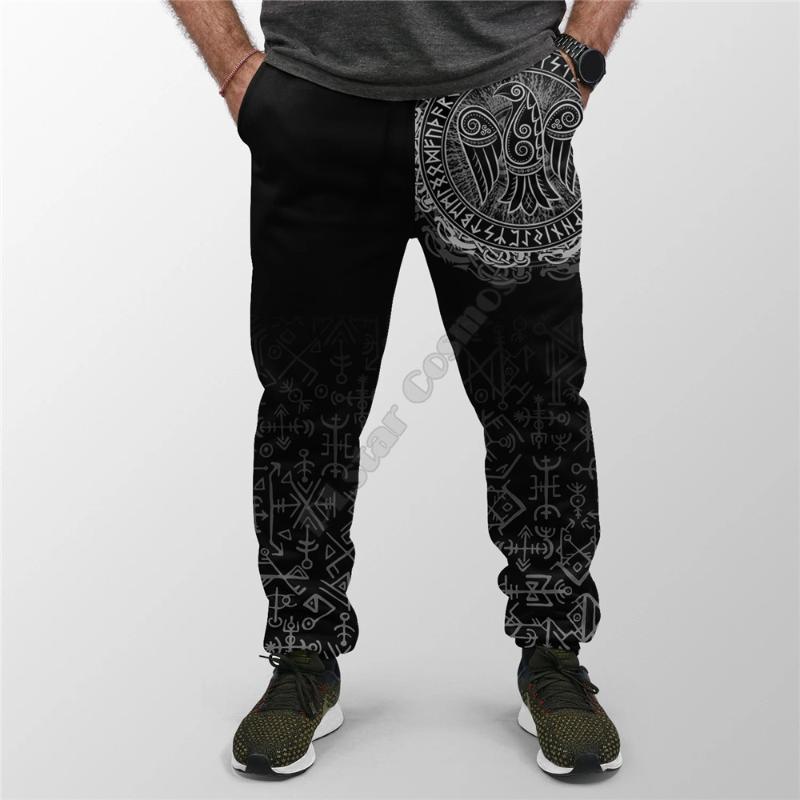 

Men's Pants Viking Style Jogger Raven Tattoo Men For Women 3D Printed Joggers Harajuku Hip Hop Sweatpants, Black