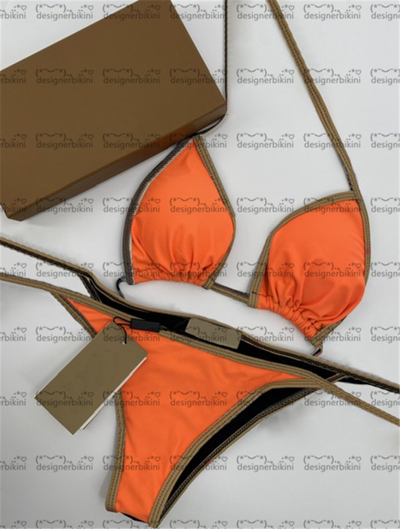 

Trend Orange Bikinis Hipster Padded Women' One-piece Swimsuits Outdoor Beach Tourism Vacation Sexy Bandage Push Up Wear