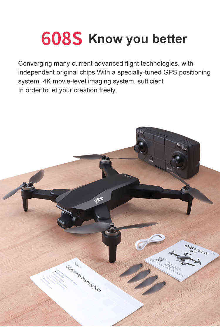 S608 PRO GPS Drone 6K Dual HD Camera 
