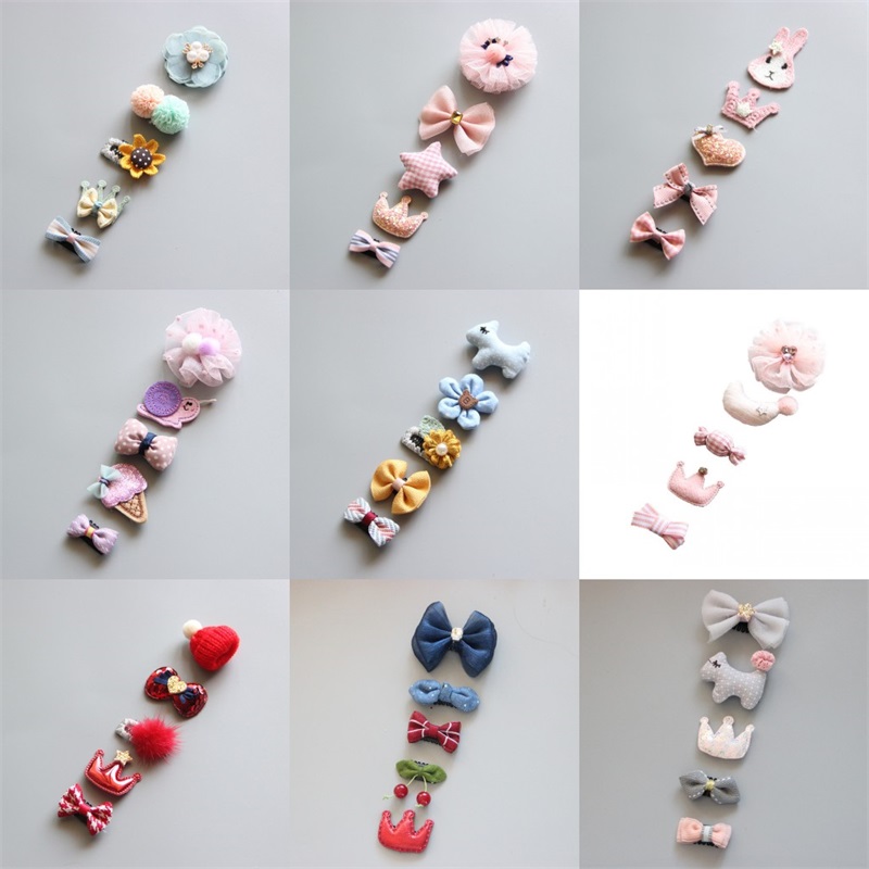

5Pcs/Set Cartoon Toddler Hair Clips Animal Motif Mini Hairpins For Baby Girls Hair Pins Kids Barrettes Newborn Hair Accessories 2621 Q2, Style mix