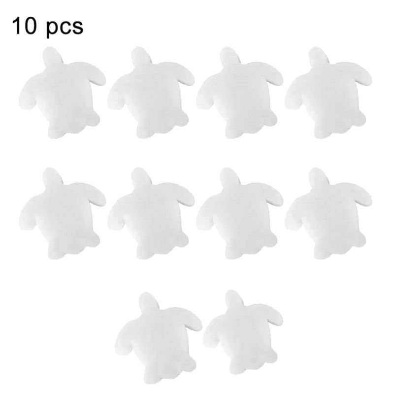 10Pcs White Driving Spa Spons Cartoon Turtle Oil Absorbent Hot Tub Skimmer Scum Absorber Cleaners for Swimming Pool-image-693294169
