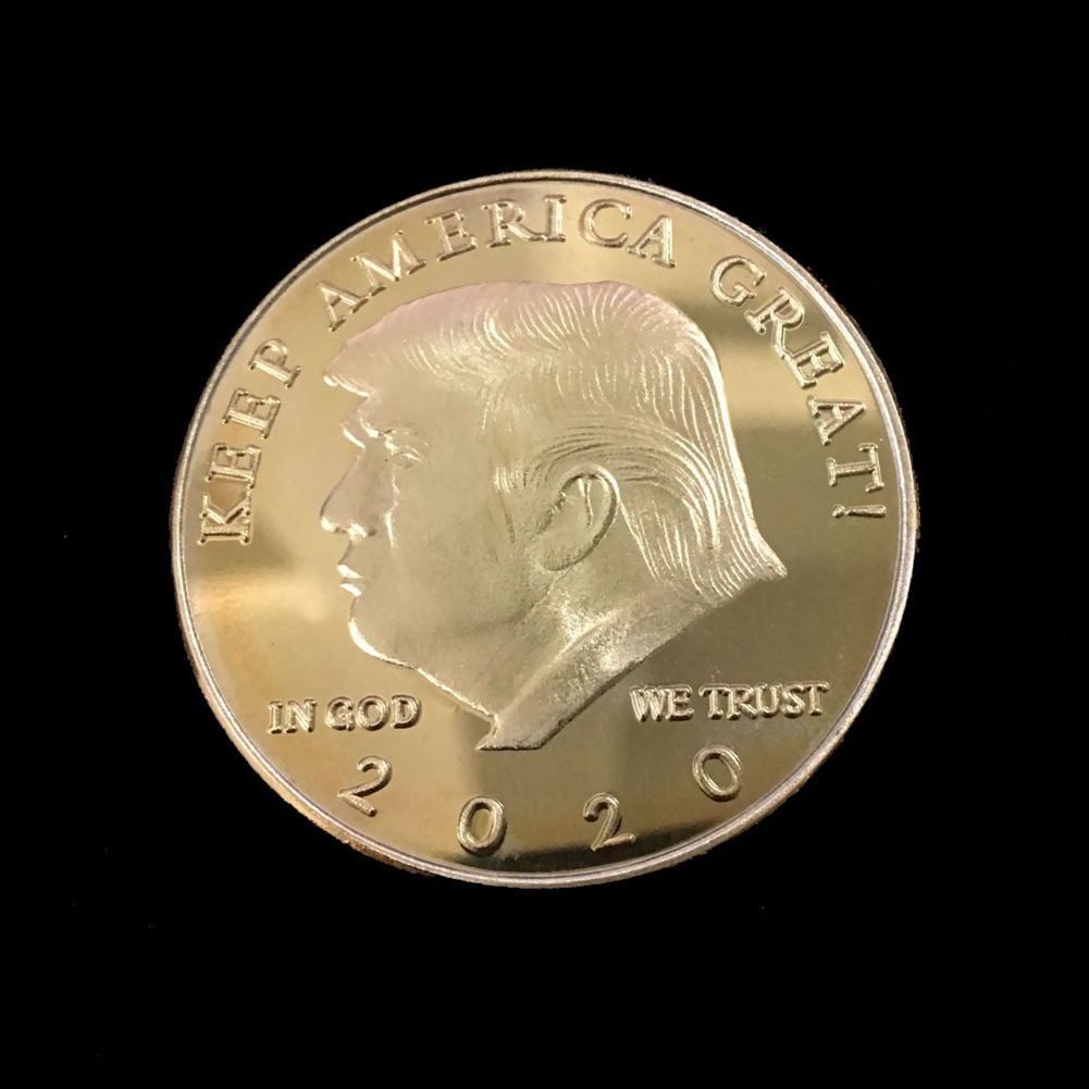 

100pcs Donald Trump Gold Coin Arts and Crafts Commemorative Coins Make America Great Again 45th President Election Metal Badge Souvenir Coinses