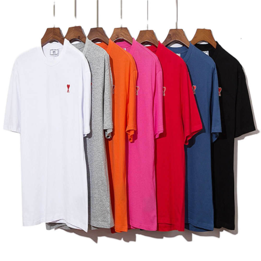 

polo Designer Ami 2021 Spring/Summer Women Small Love Born Short Mouwen T-shirts Clothing T-shirt For Men, White;black