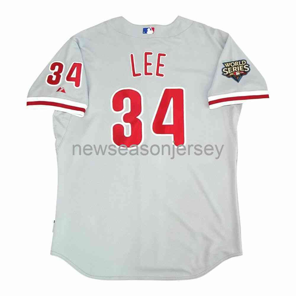 

Stitched retro jersey CLIFF LEE COOL BASE JERSEY Men Women Youth Baseball Jersey XS-5XL 6XL, Grey