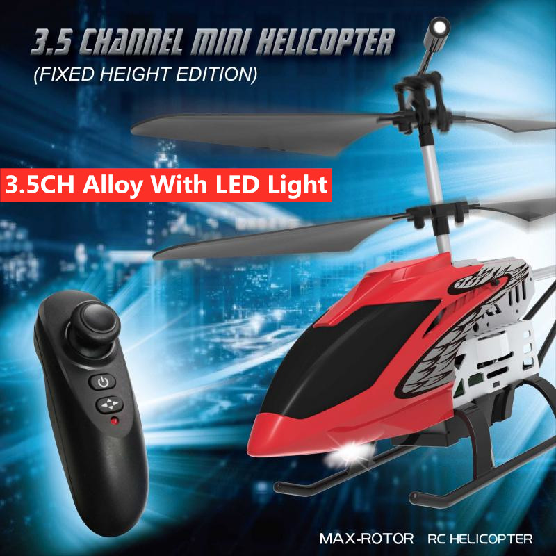 

2.4G 3.5 CH Remote Control Helicopter with LED Light RC Helicopter Toy Model Children Gift Fly in the sky outdoor play toy gift, Color1