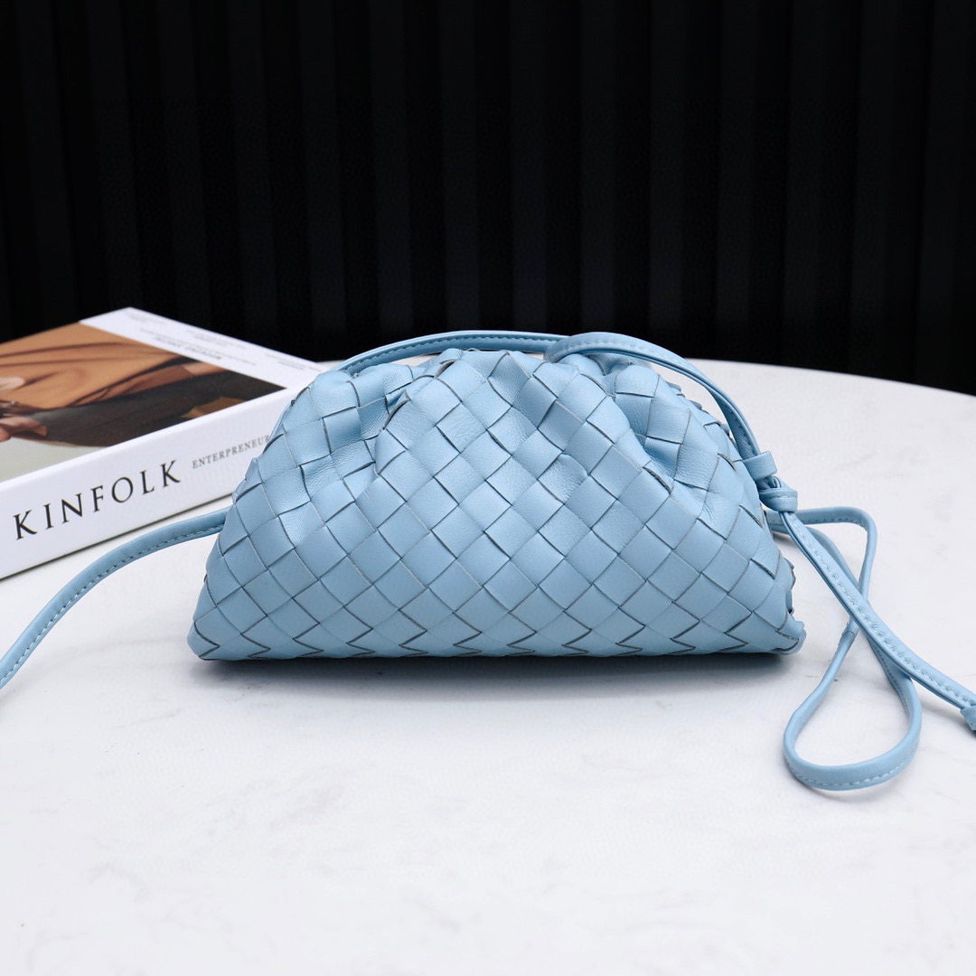 

Ladies Evening Bag, Hand-woven Genuine Leather, 7A Quality by Italian Designers, With Long Shoulder Strap, Multi-color Matching, Customize