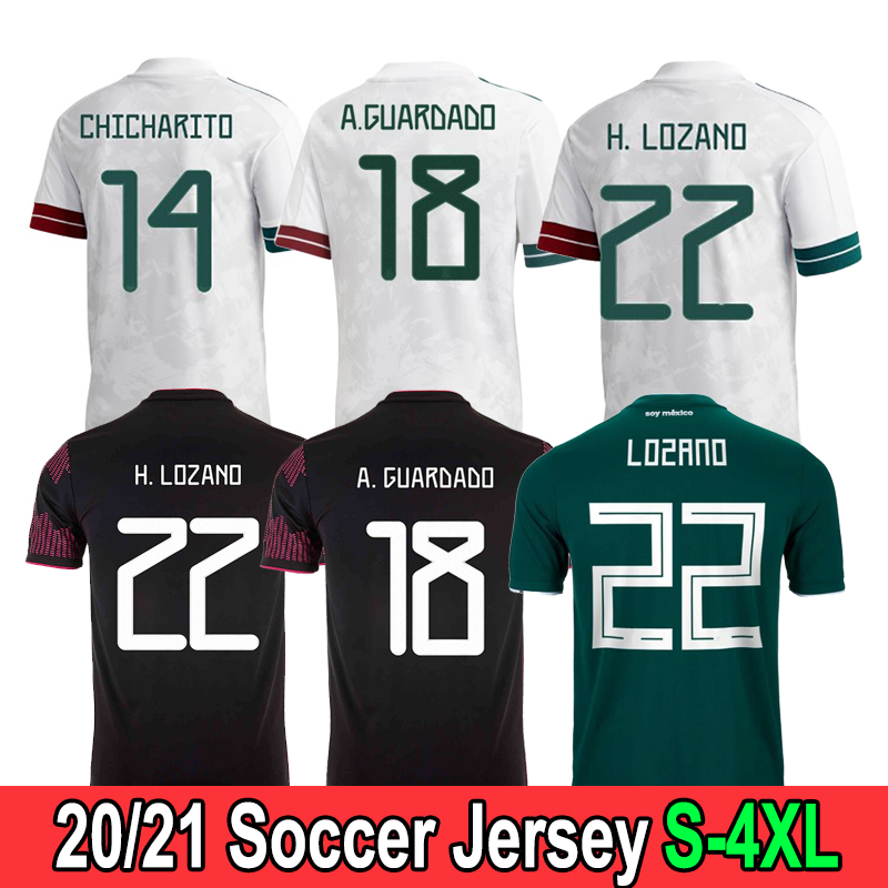 

2021 Mexico European Soccer Jerseys CHICHARITO A. GUARDADO H. LOZANO HERRERA DOS SANTOS men football shirt, 2021 green