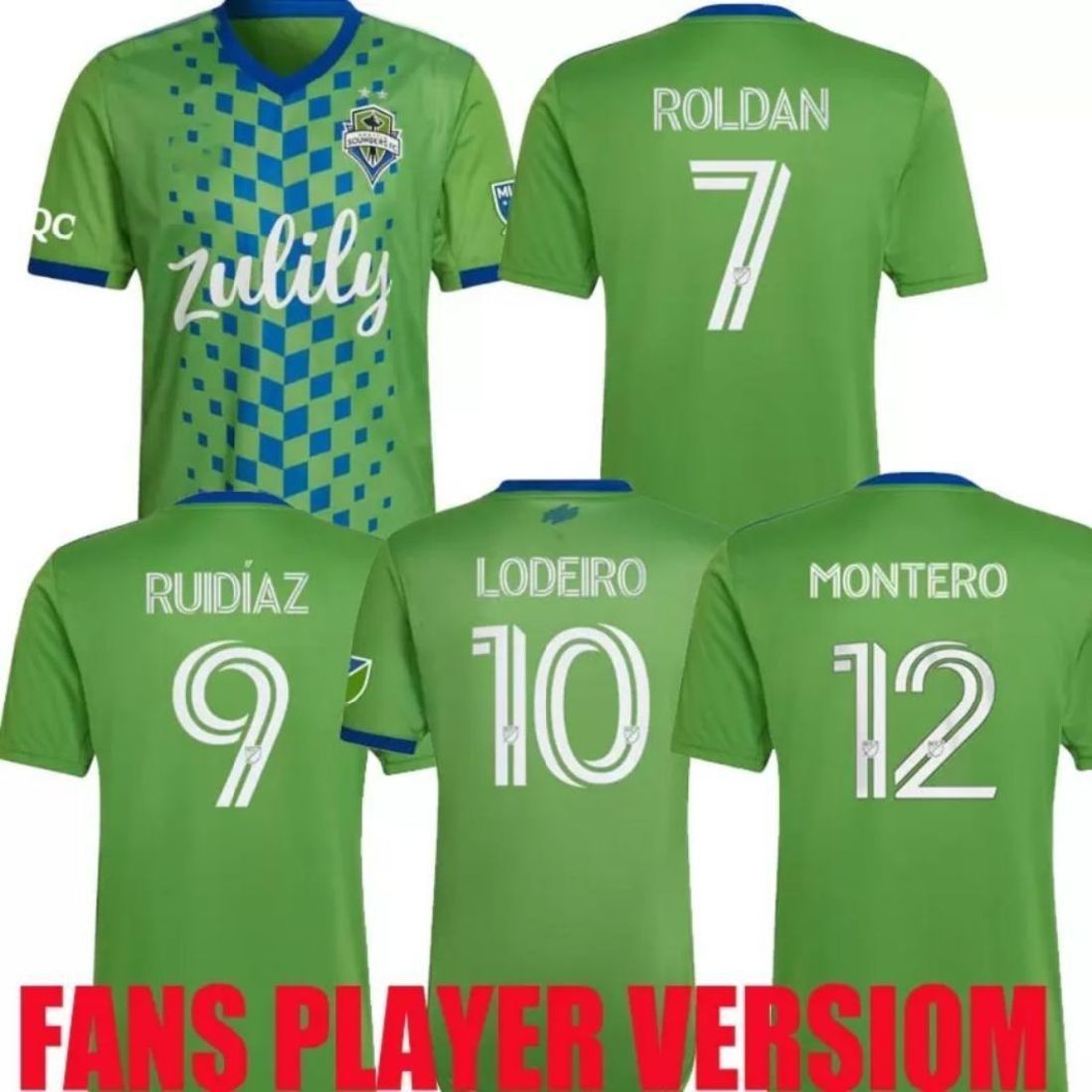 

Nuevo 2022 2023 Seattle Sounders MLS Jersey de fútbol Home Roldan Ruidiaz Morris 22/23 Camisa de fútbol Paulo Lodeiro Rusnak Montero Uniforme Tops Kit Andrade Tolo Levya