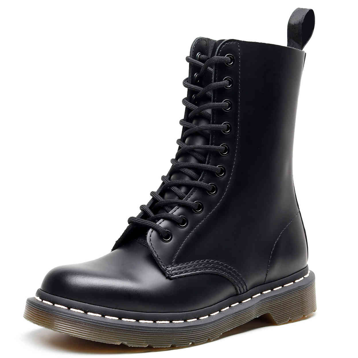 

dress shoes brand genuine leather women boots fashion couples men high female motorcycle black mid boot bottes femmes d