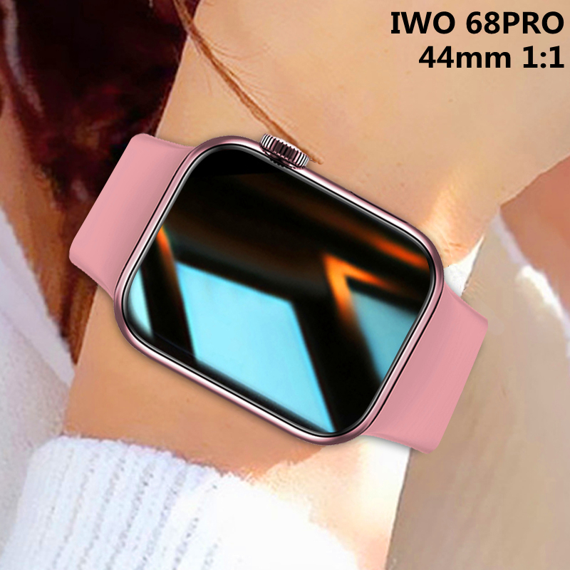 

CHOTOG IWO Smart Watch Men 2021 BT Call Blood Pressure/Heart Rate Monitor Smartwatch Men Women 1.75 44mm Watches PK HW22 W46g, Iwo68pro black