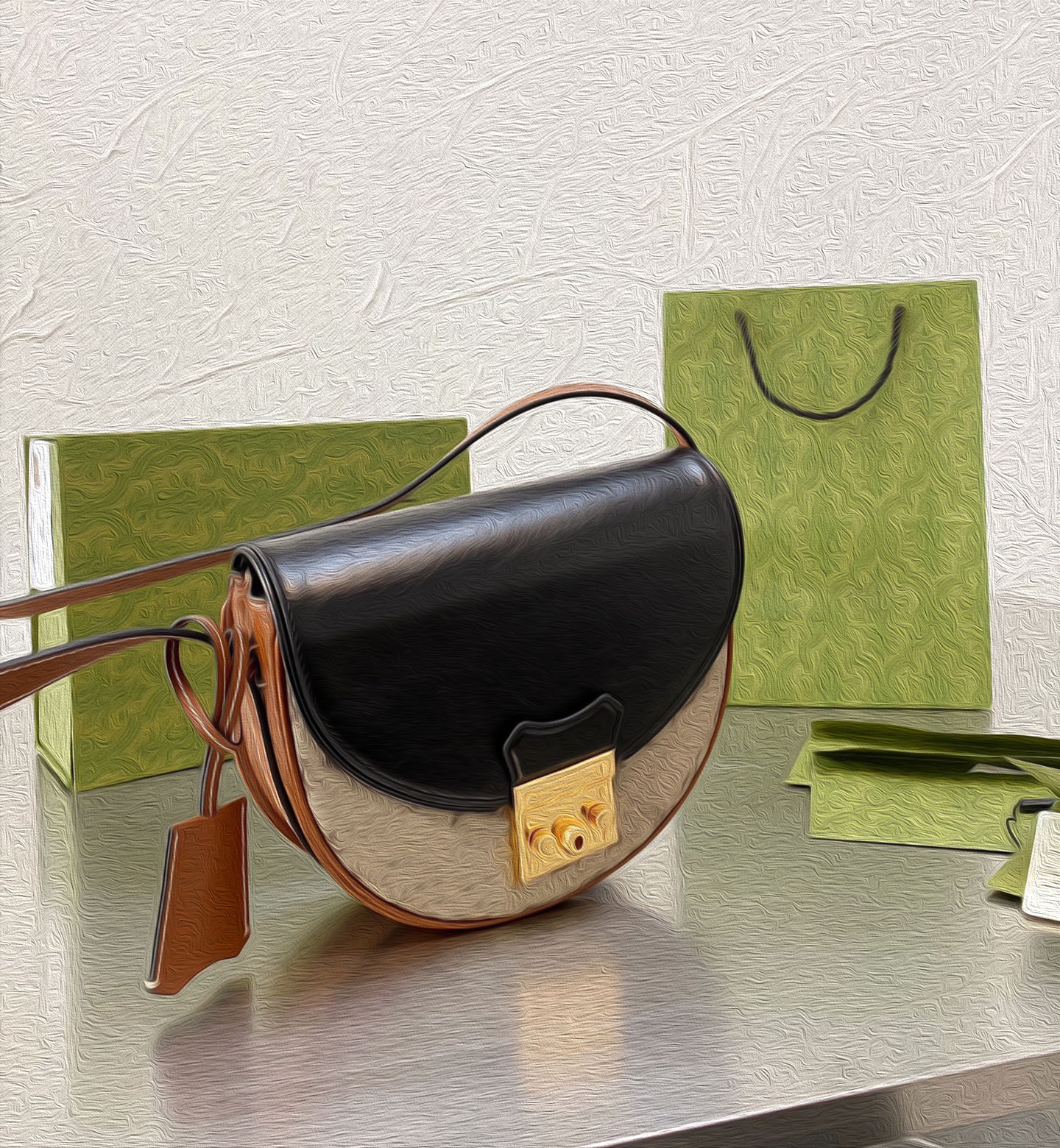

2021 Fashion Women Bags saddle Bag calfskinLeather Shoulder Handbag padlock Oblique TOP Quality Designer Ladies Crossbody Totes Free Delivery, Brown