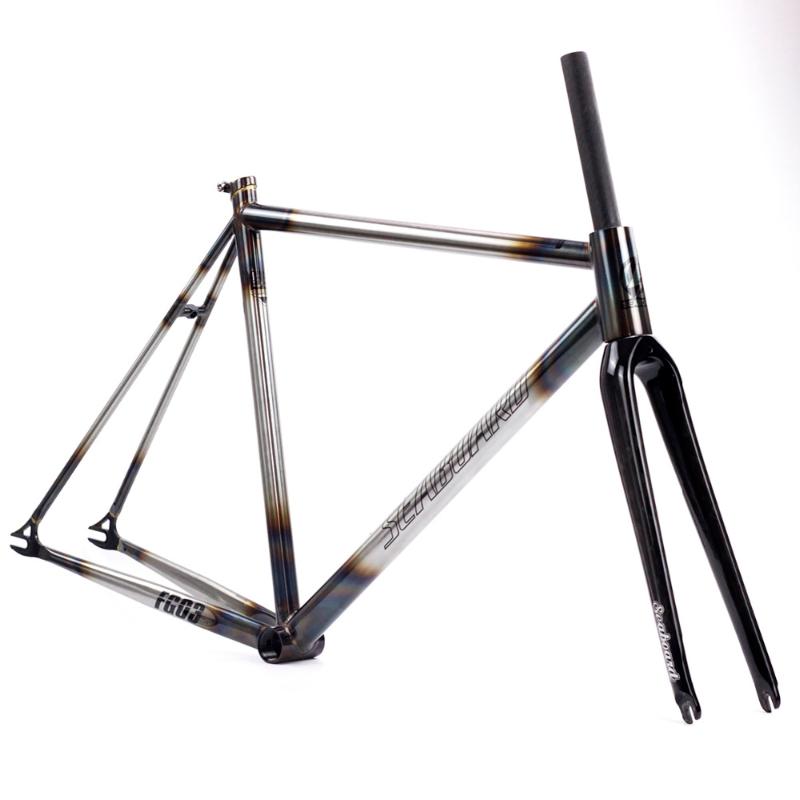 

Bike Frames Seaboard Tsunami Cromolly Fixed Gear Frameset Frame Carbon Fork 52cm Custom Chrome Cr-mo Steel Fixie Track Super, Stock 52cm