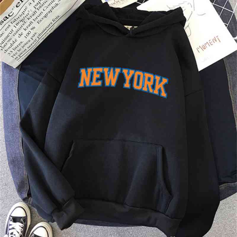 

NEW YORK Letter Print Hoodies Sweatshirt Pullovers Autumn Tracksuit Women Sweats Men Hoodie Kids Hip Hop Boys Clothing Coat Punk, Black1