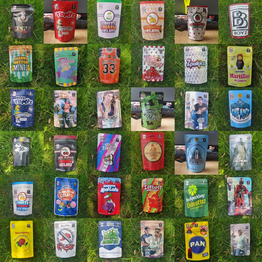 

Mylar Bag Packing Bags Backpack Boyz 11x17cm Zparkiez Kush Mintz Herb Flower Packaging 3.5g Italian Ice Merzcato Stberry Gelato jllFJM