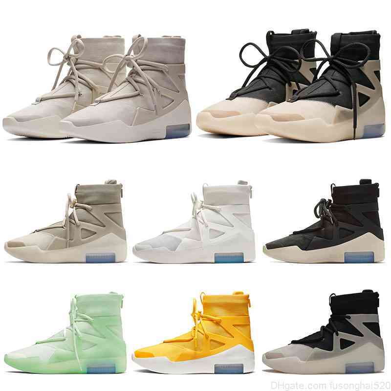 

Fear of God 1 Mens Basketball Shoes Triple Black String The Question Amarillo Frosted Spruce Grey Sail Orange Pulse Men Sports Sneakers