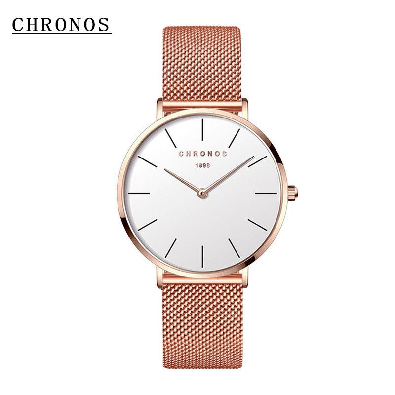 

Wristwatches Women Watches Waterproof Stainless Steel High Quality Japan Quartz Movement Ladies Watch 36mm Fashion Simpe Korean, Slivery;brown