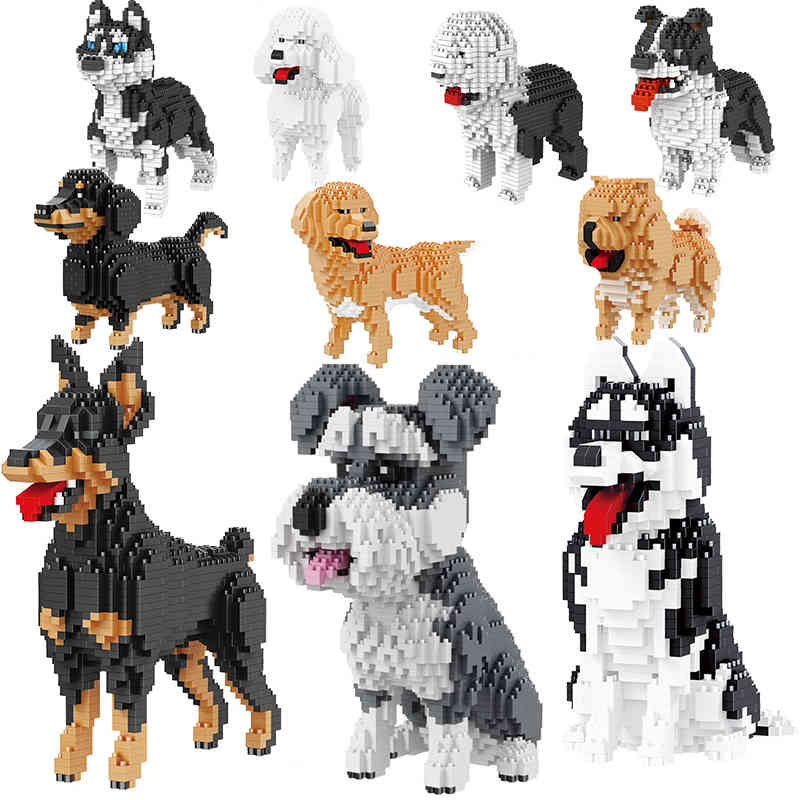 

Anlimals Micro Blocks Figurine Cartoon Diamond Mini Building Kits Bricks Game Kids Toys Brickheadz Children Sets Pets Dogs Cats X0503