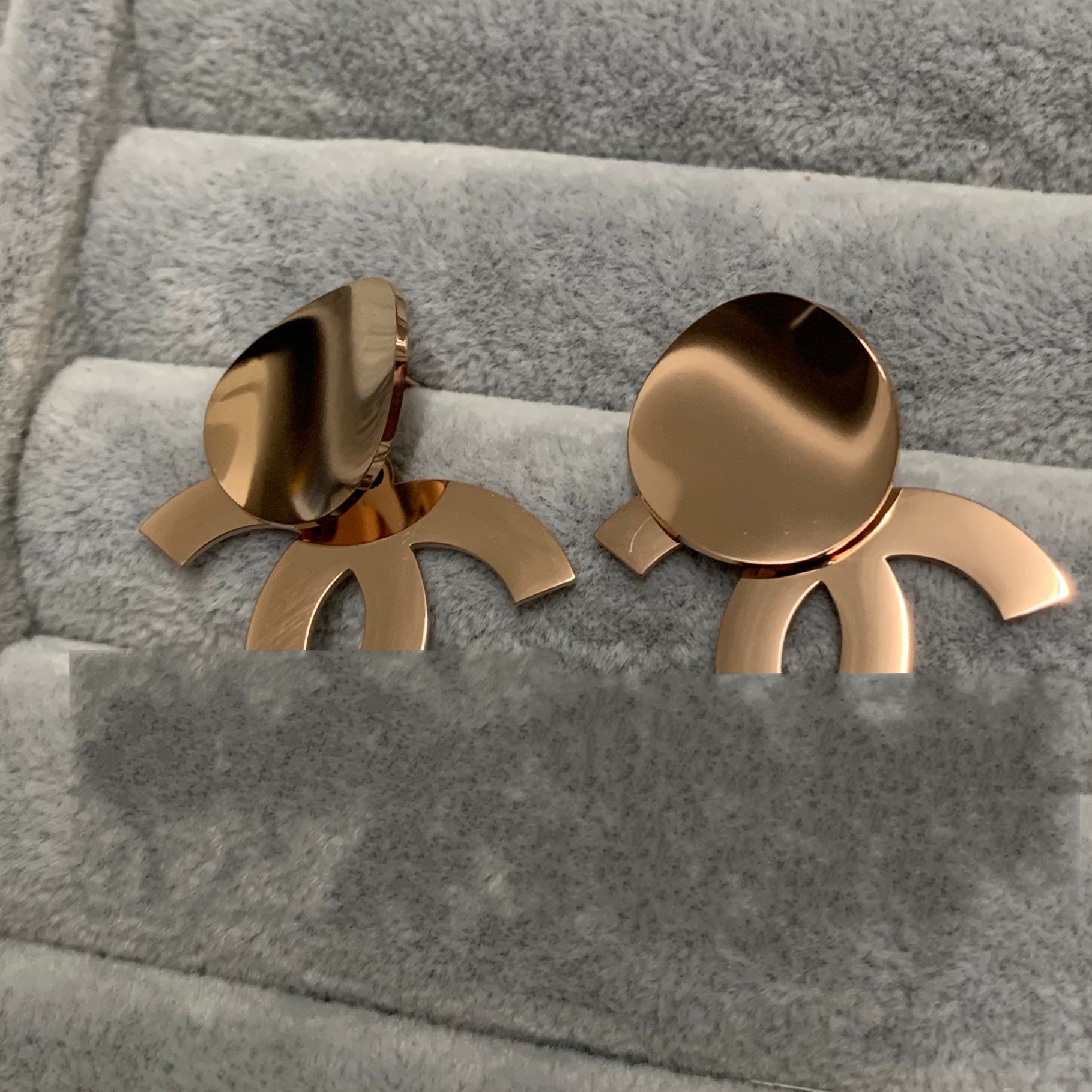 

High quality never fade gold letter dangle Real 316L Stainless Steel Dangles Women Earrings Silver Rose Colors Extravagant tassel Party Fash