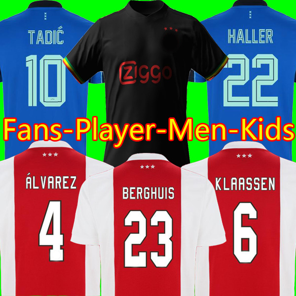 

21 22 TADIC BERGHUIS AJAX Soccer Jerseys Amsterdam HALLER Third Kits KUDUS ANTONY BLIND PROMES NERES CRUYFF KLAASSEN 2022 football shirt men kids kit sets uniforms, Home ucl