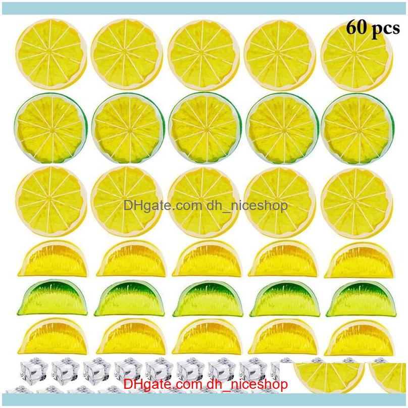 

Event Festive Party Supplies & Gardenparty Decoration 60Pcs Artificial Fruits Fake Slice Simulation Block Acrylic Ice Cube Sets Pography Pro