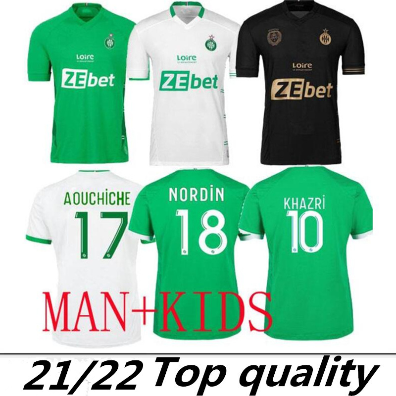 

2021 MAILLOT DE FOOT AS Saints-Étienne soccer Jersey MAN KIDS KIT Youssouf 21 22 ST Etienne KHAZRI BOUDEBOUZ AHOLOU asse 2022 FOOTBALL SHIRT