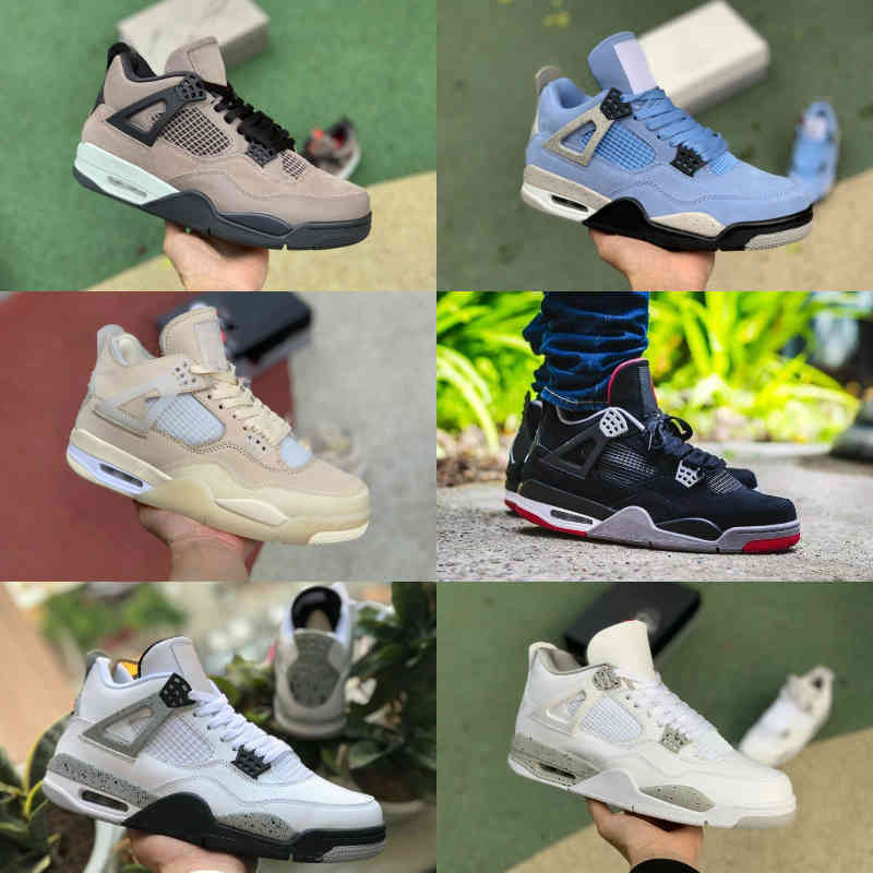 

2021 Top Quality University Blue 4 4s Basketball Shoes Mens Shimmer Black Cat Union Taupe Haze Desert Moss White Oreo JORDÁN What The BORDEAUX Royalty Trainer Sneakers, Q0101