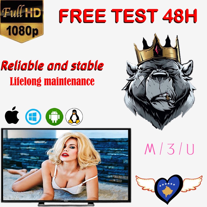 

In 2022, the newly developed M3U HD 4K in Europe and Spain supports free testing of smart TV and IPTV