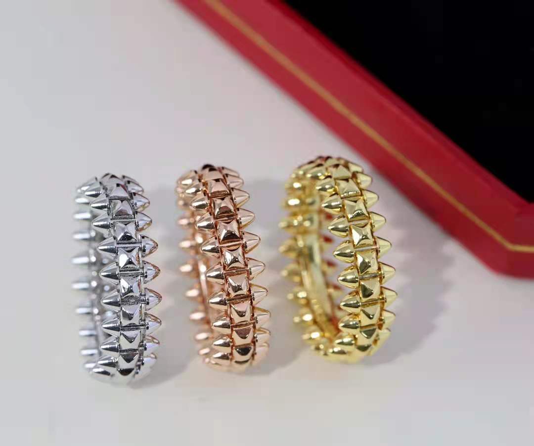 

316L Titanium CLASH DE Couple Ring Fashion women Wedding Rose Gold Thanksgiving designer mens brand rings for gift