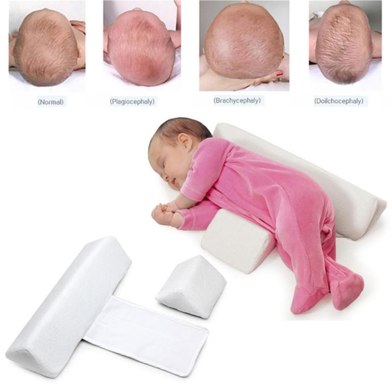 

born Baby Shaping Styling Pillow Anti-rollover Side Sleeping Pillow Triangle Infant Baby Positioning Pillow For 0-6 Months 211025, Pink